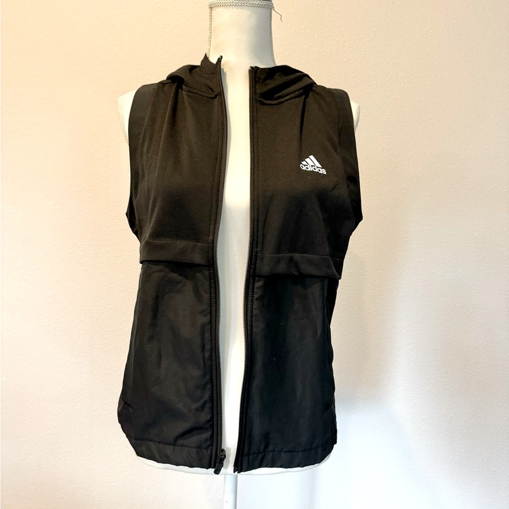 Adidas hooded zip vest